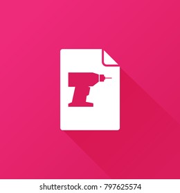Drill icon. construction sign
