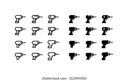 Drill Icon Design Vector Symbol Tool Construction