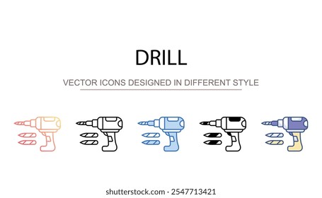 Drill icon design with white background stock illustration