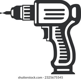drill icon. Electric device for the home repair. Household instrument. Isolated vector illustration in flat style