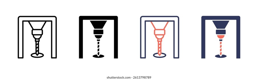 Drill Icon Element For Design And Vector