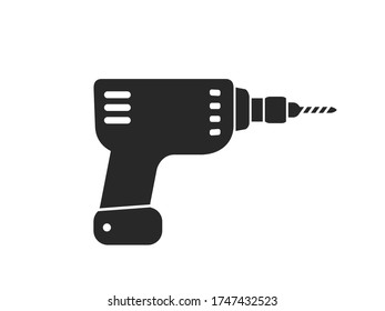 Drill icon. Drill equipment vector illustration.  Home tools icon