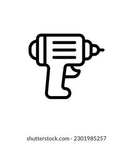drill icon facing right with black color