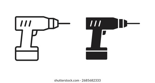 Drill icon flat black and white logo
