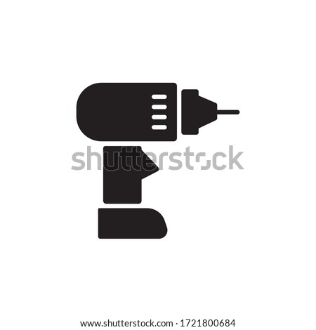 drill icon glyph design vector. isolated on white background