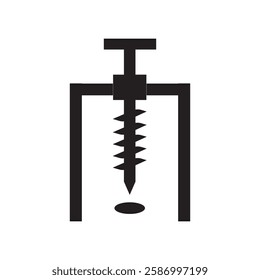 drill icon illustration design template