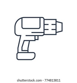 Drill icon. Isolated cordless and drill icon line style. Premium quality cordless  vector symbol drawing drill concept for your logo web mobile app UI design.