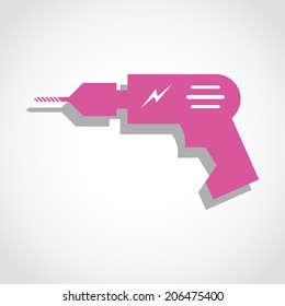 Drill Icon Isolated on White Background