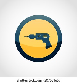 Drill Icon Isolated on White Background