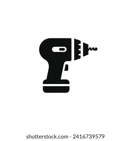 Drill icon isolated on white background