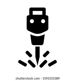 drill icon isolated sign symbol vector illustration - high quality black style vector icons

