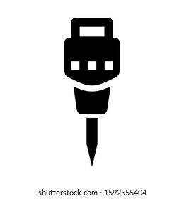 drill icon isolated sign symbol vector illustration - high quality black style vector icons
