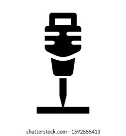 drill icon isolated sign symbol vector illustration - high quality black style vector icons
