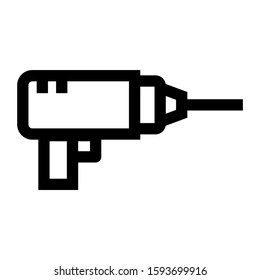 drill icon isolated sign symbol vector illustration - high quality black style vector icons
