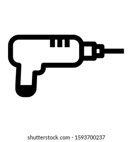 drill icon isolated sign symbol vector illustration - high quality black style vector icons
