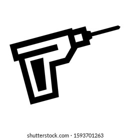 drill icon isolated sign symbol vector illustration - high quality black style vector icons
