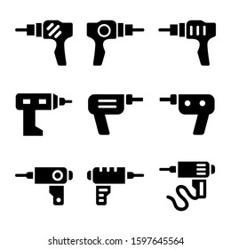 drill icon isolated sign symbol vector illustration - Collection of high quality black style vector icons
