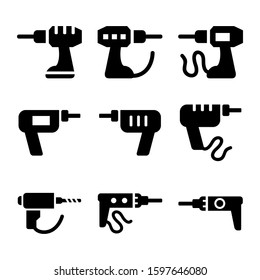 drill icon isolated sign symbol vector illustration - Collection of high quality black style vector icons
