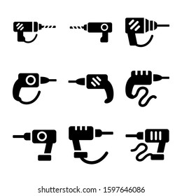drill icon isolated sign symbol vector illustration - Collection of high quality black style vector icons
