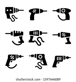 drill icon isolated sign symbol vector illustration - Collection of high quality black style vector icons
