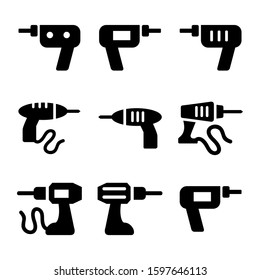 drill icon isolated sign symbol vector illustration - Collection of high quality black style vector icons
