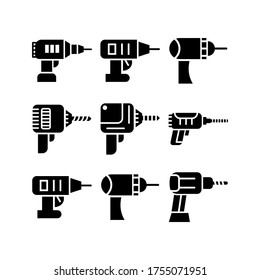 Drill  icon or logo isolated sign symbol vector illustration - Collection of high quality black style vector icons
