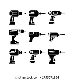 Drill  icon or logo isolated sign symbol vector illustration - Collection of high quality black style vector icons
