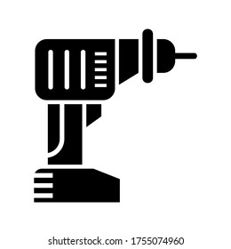 Drill  icon or logo isolated sign symbol vector illustration - high quality black style vector icons
