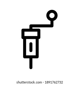 Icono de taladro o logotipo símbolo de signo aislado ilustración vectorial - iconos vectoriales de estilo negro de alta calidad
