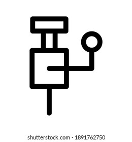 Icono de taladro o logotipo símbolo de signo aislado ilustración vectorial - iconos vectoriales de estilo negro de alta calidad
