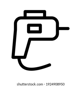 Icono de taladro o logotipo símbolo de signo aislado ilustración vectorial - iconos vectoriales de estilo negro de alta calidad
