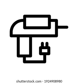Icono de taladro o logotipo símbolo de signo aislado ilustración vectorial - iconos vectoriales de estilo negro de alta calidad
