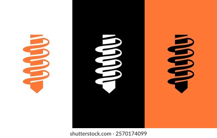 Drill icon logo vector flat technology industry business