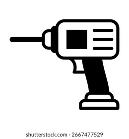 Icono de taladro Ilustración vectorial de estilo mixto