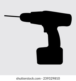 Drill icon on a grey background