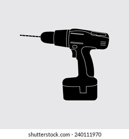 Drill icon on a grey background
