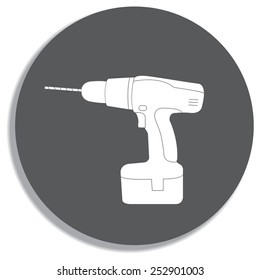 Drill icon on a grey background