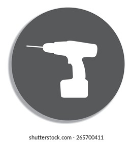 Drill icon on a grey background