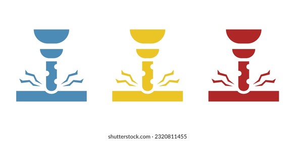 drill icon on a white background, machine, vector illustration
