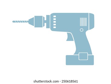Drill icon on white background 
