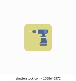 drill icon. repair. building. vector illustration