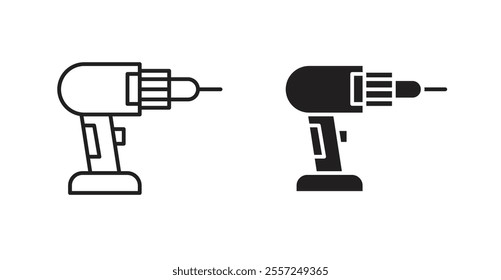 Drill Icon set. vector illustration set