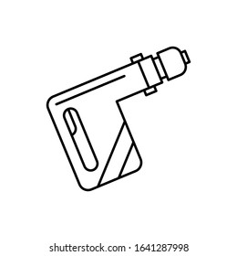 Drill icon. Simple line, outline vector elements of construction tool icons for ui and ux, website or mobile application