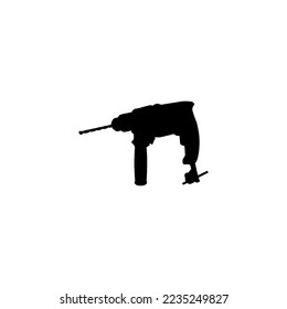 Drill icon. Simple style repair company big sale poster background symbol. Drill brand logo design element. Drill t-shirt printing. vector for sticker.