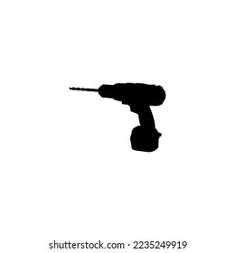 Drill icon. Simple style repair company big sale poster background symbol. Drill brand logo design element. Drill t-shirt printing. vector for sticker.