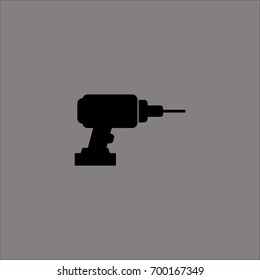 drill icon stock vector illustration flat design