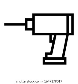 Drill Icon Symbol. Outline Style