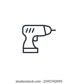 Drill icon symbol vector sign isolated on white background illustration for graphic and web design
