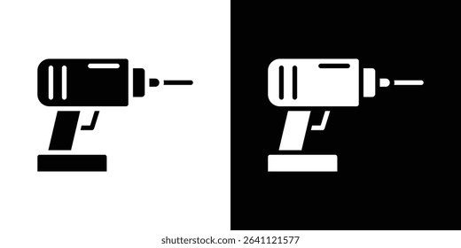 Drill icon symbols. Vector illustration.