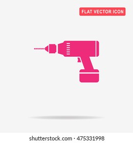Drill icon. Vector concept illustration for design.